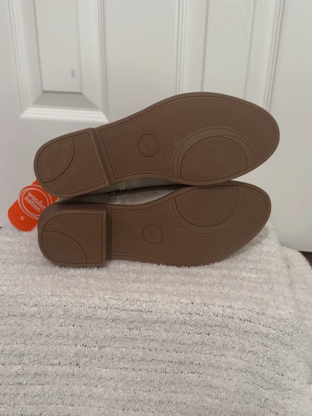 wonder nation Metallic Taupe Chelsea Ankle Boots for Kids